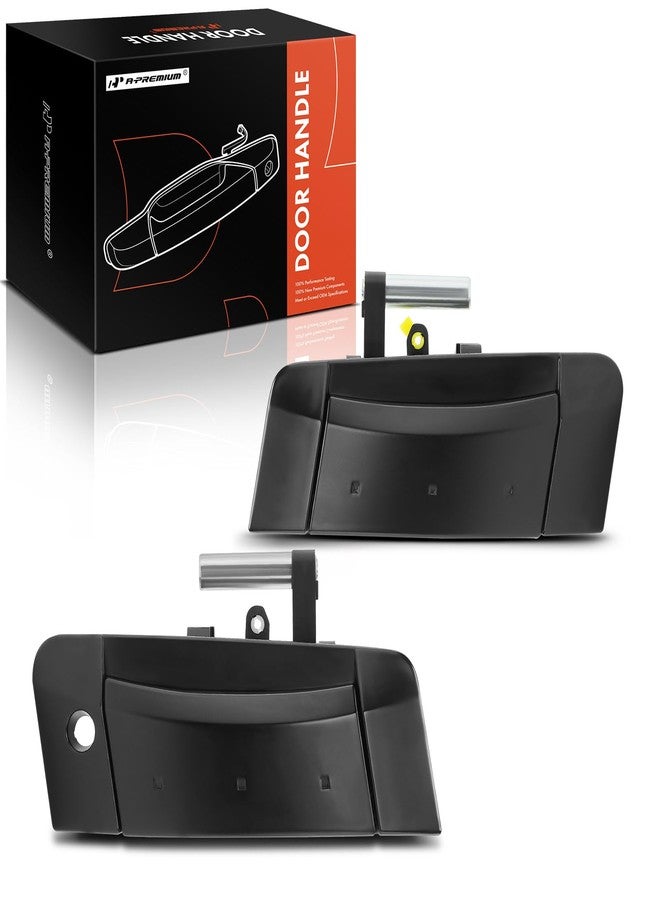 A-Premium Outside Exterior Door Handles Compatible with Nissan 350Z 2003-2009, Smooth Black, 2-PC Set, Front Driver and Passenger Side, Replace# 80607CD40A - Image 1